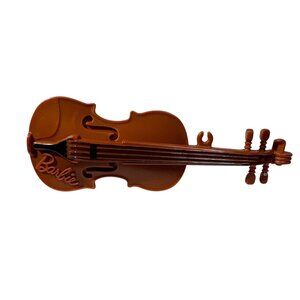 Barbie Miniature Violin Brown Plastic Doll Accessory